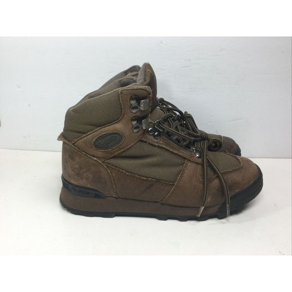 Vasque Alpha Mens Size 6.5 Hiking Boots 7429 Brown Leather / Nylon Lace Up Trail